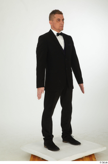  Steve Q black oxford shoes black trousers bow tie dressed smoking jacket smoking trousers standing whole body 0008.jpg